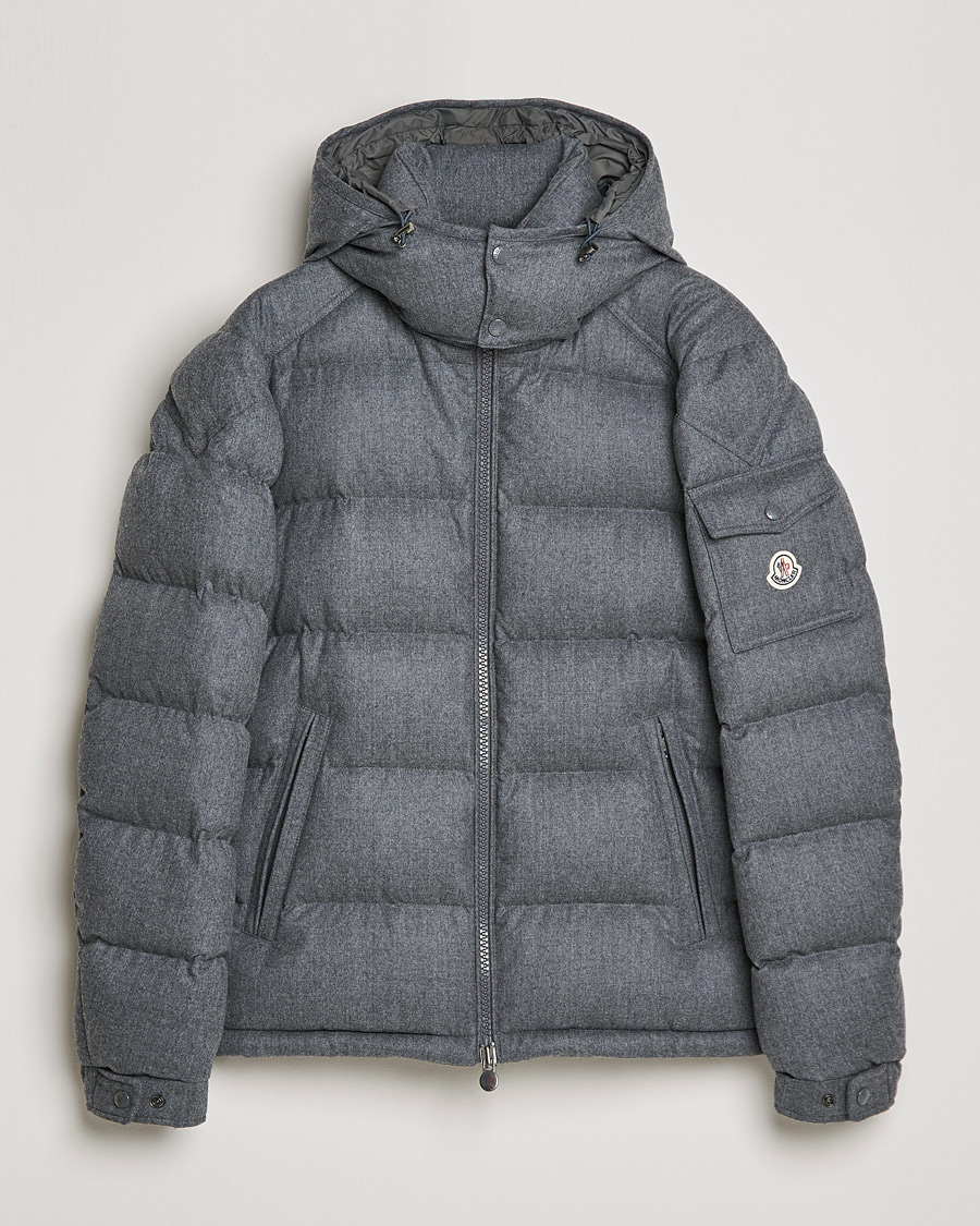 Mies | Takit | Moncler | Montgenevre Flannel Down Jacket Grey Melange