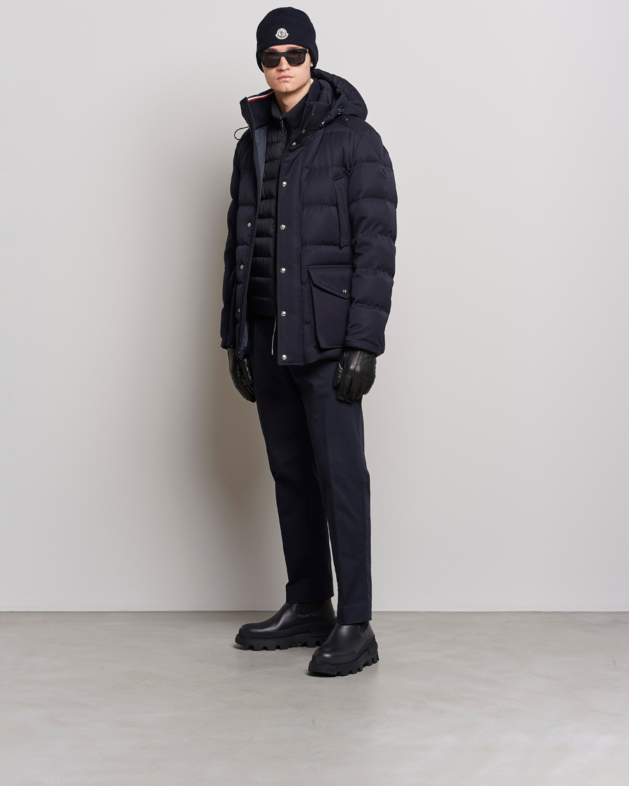 Mies | Takit | Moncler | Solidage Flannel Down Parka Navy