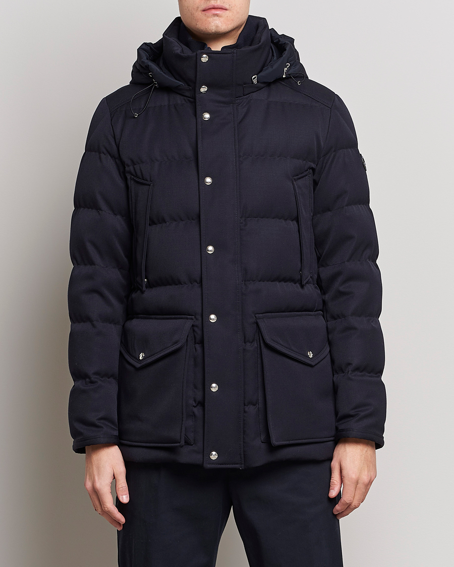 Mies | Takit | Moncler | Solidage Flannel Down Parka Navy