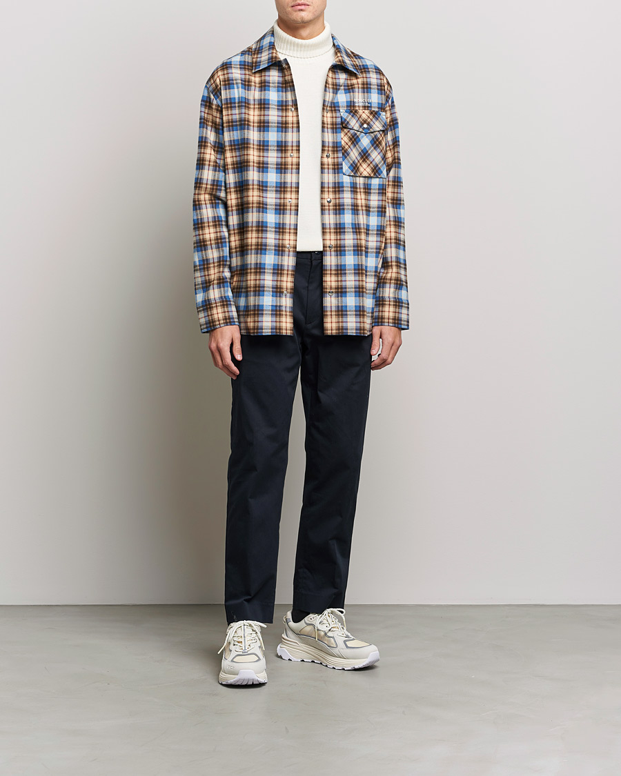 Mies | Kauluspaidat | Moncler | Checked Overshirt Beige