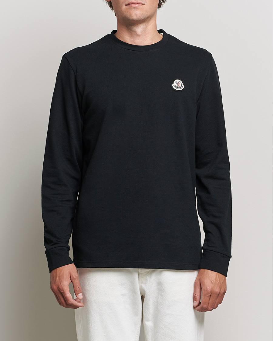 Mies | Moncler | Moncler | Long Sleeve Logo Patch T-Shirt Black