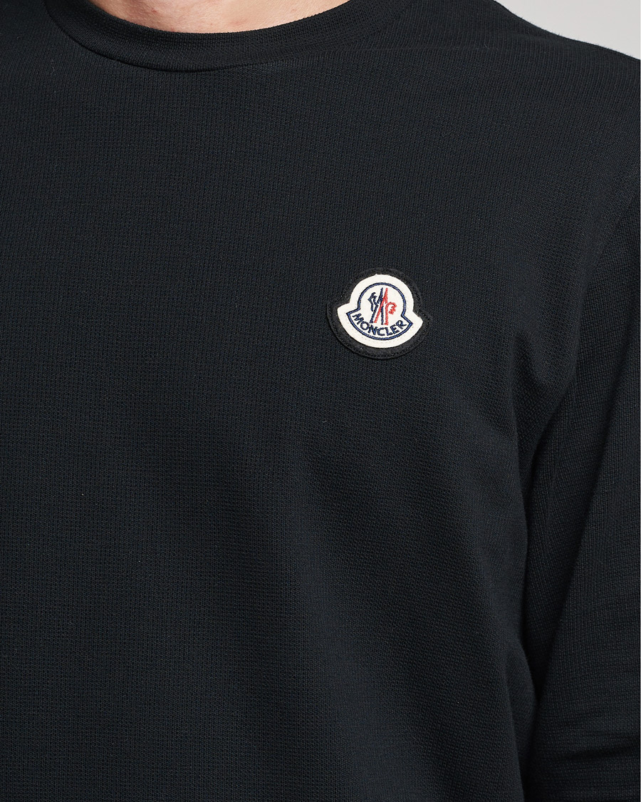 Mies | T-paidat | Moncler | Long Sleeve Logo Patch T-Shirt Black