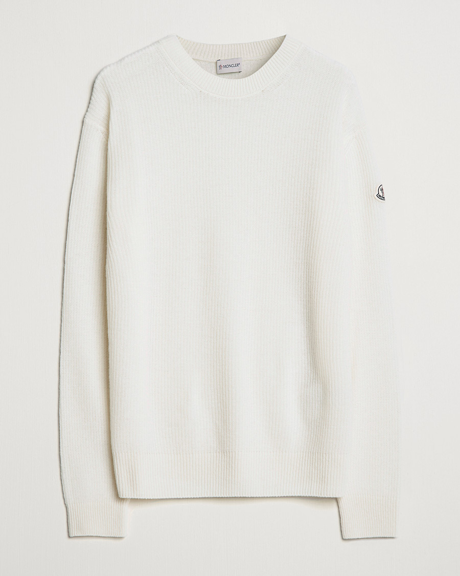 Mies | Puserot | Moncler | Cashmere Crew Neck Sweater White