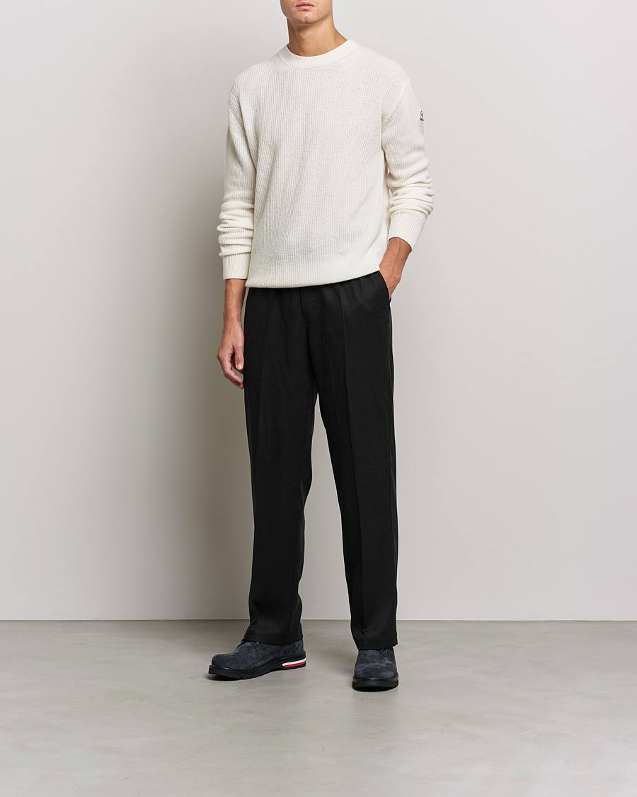 Mies | Puserot | Moncler | Cashmere Crew Neck Sweater White