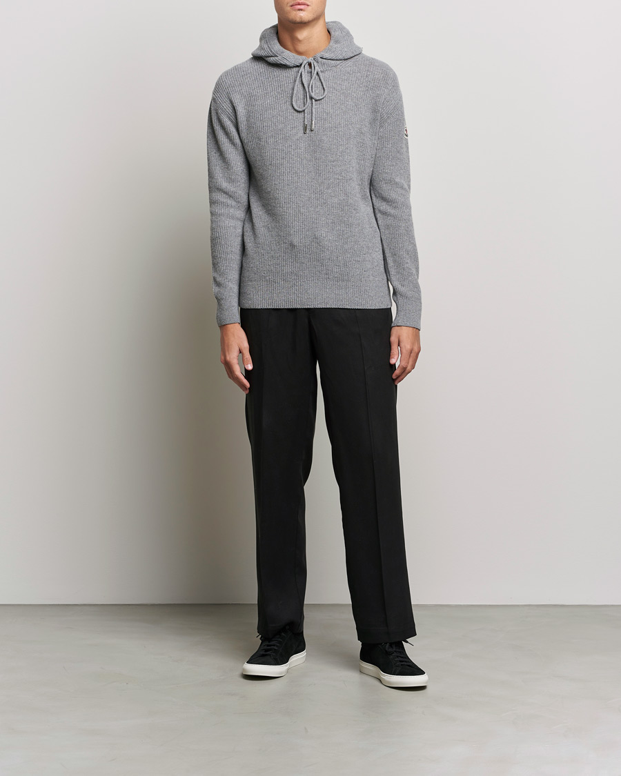 Mies | Puserot | Moncler | Cashmere Hoodie Grey Melange