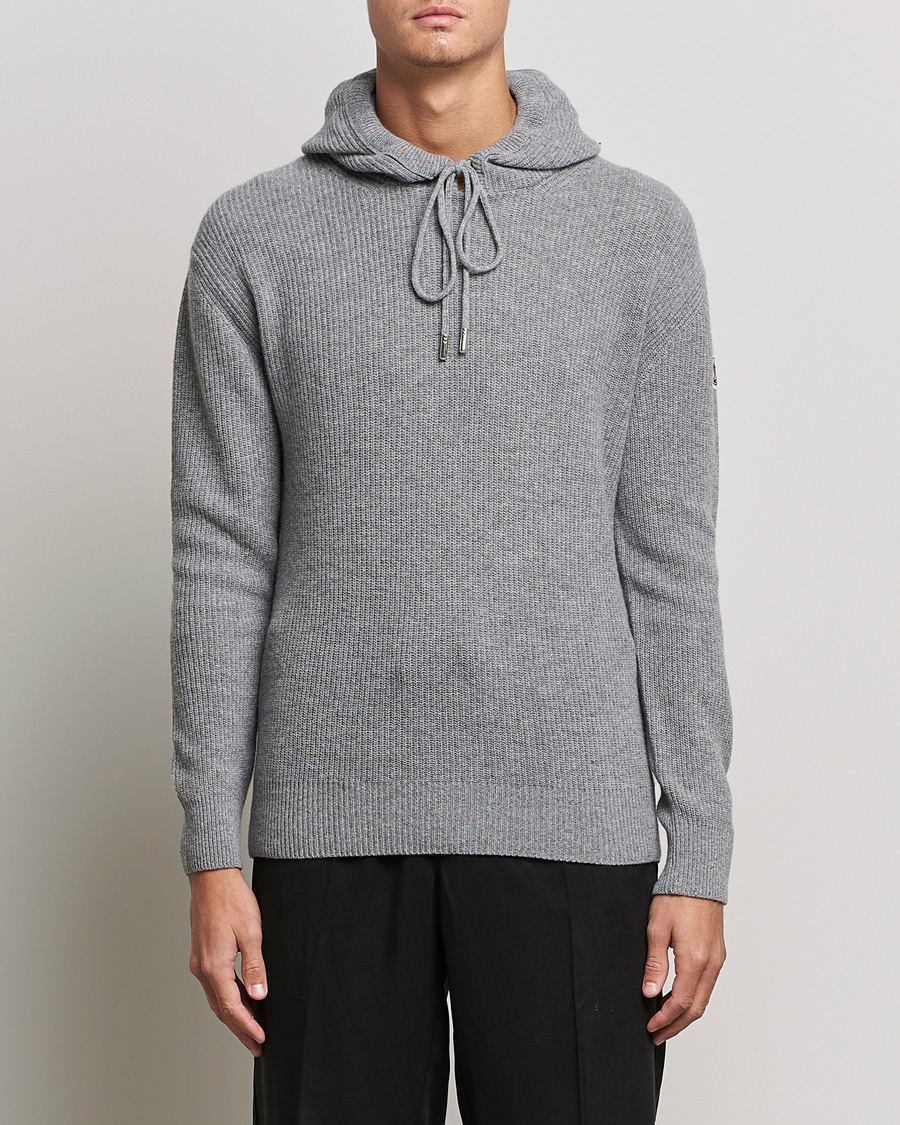 Mies | Puserot | Moncler | Cashmere Hoodie Grey Melange