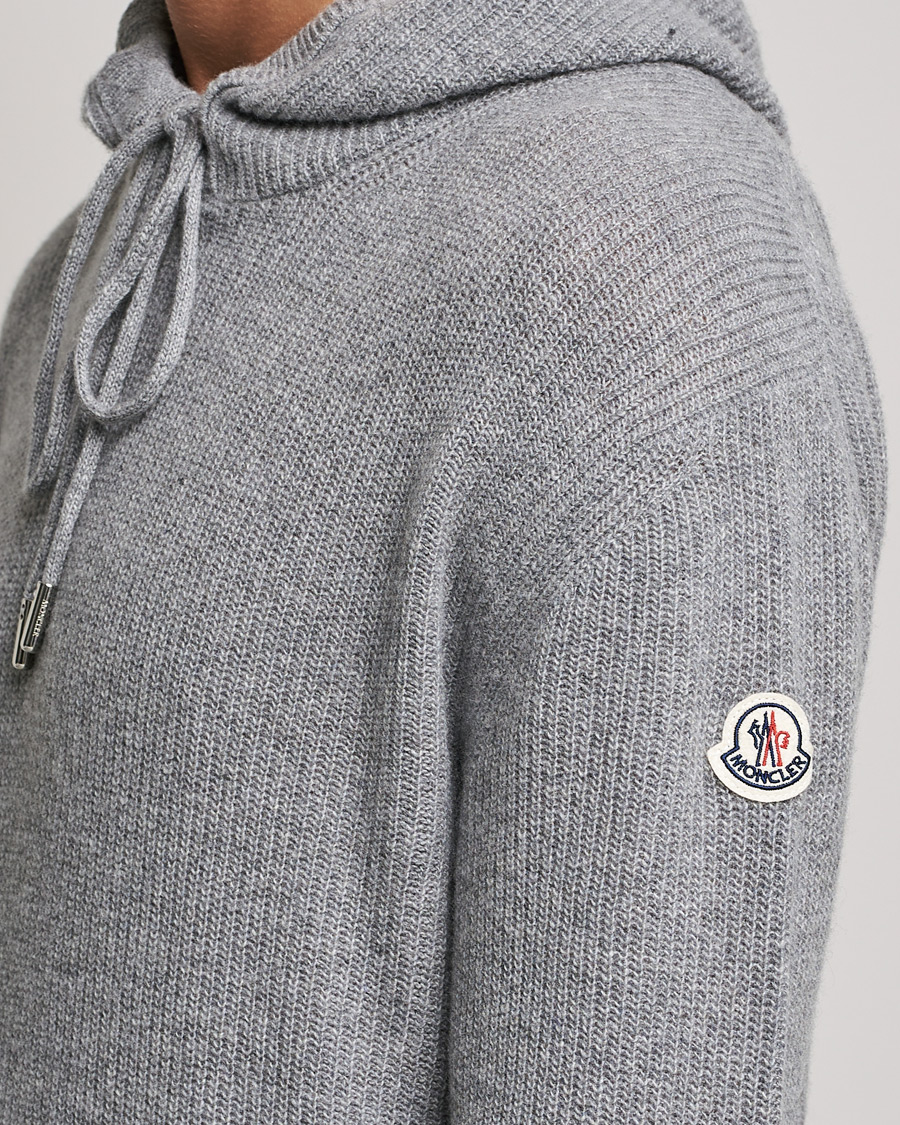 Mies | Puserot | Moncler | Cashmere Hoodie Grey Melange