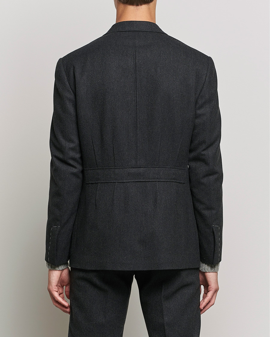 Mies | Pikkutakit | Ralph Lauren Purple Label | Double Breasted Flannel Sportcoat Dark Grey