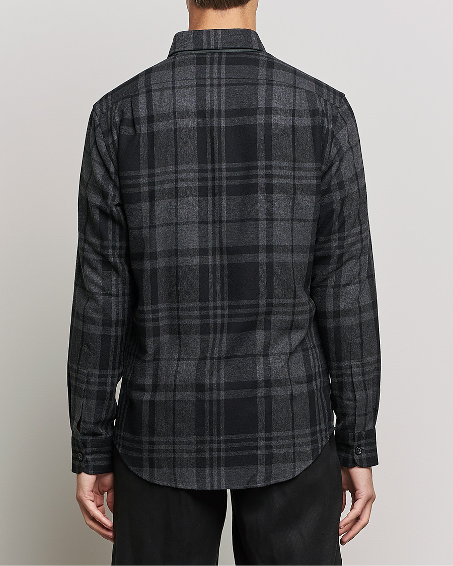 Mies | Kauluspaidat | Ralph Lauren Purple Label | Glencheck Wool Overshirt Dark Grey