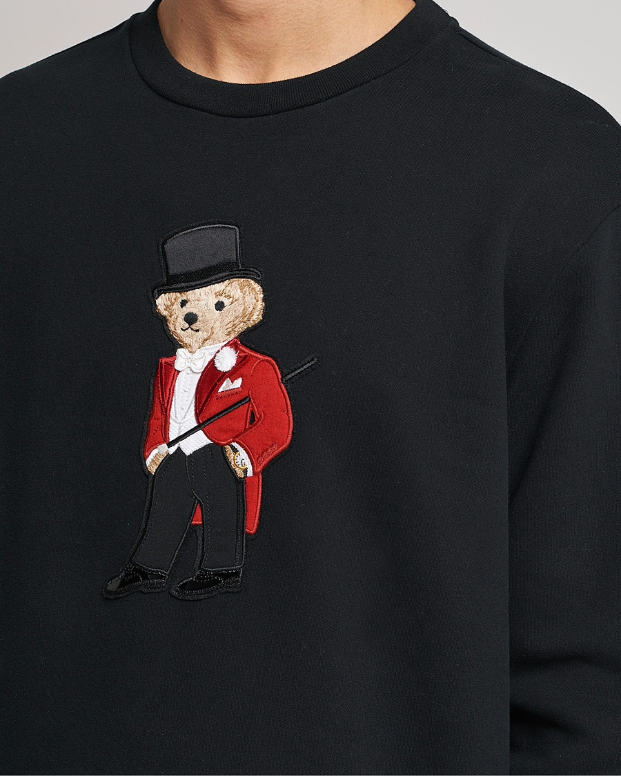 Mies | Puserot | Ralph Lauren Purple Label | Lux Fleece Bear Sweatshirt Black