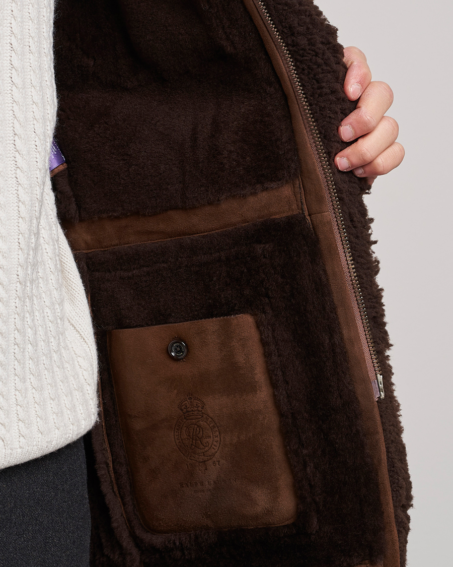 Mies | Takit | Ralph Lauren Purple Label | Shearling Field Jacket Chestnut