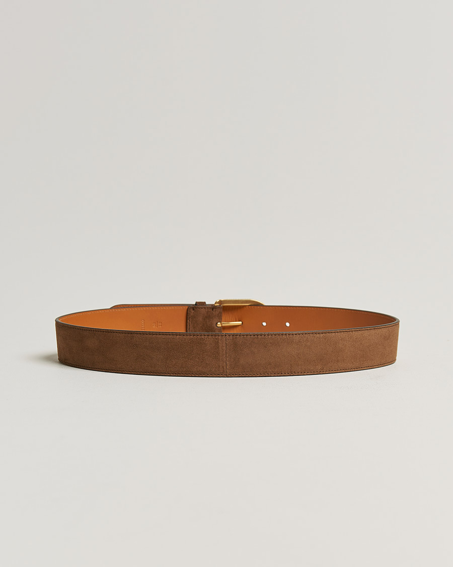 Mies | Ralph Lauren Purple Label Suede Belt Chestnut Brown | Ralph Lauren Purple Label | Suede Belt Chestnut Brown