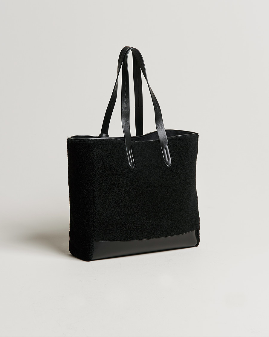 Mies | Ralph Lauren Purple Label Shearling Tote Bag Black | Ralph Lauren Purple Label | Shearling Tote Bag Black