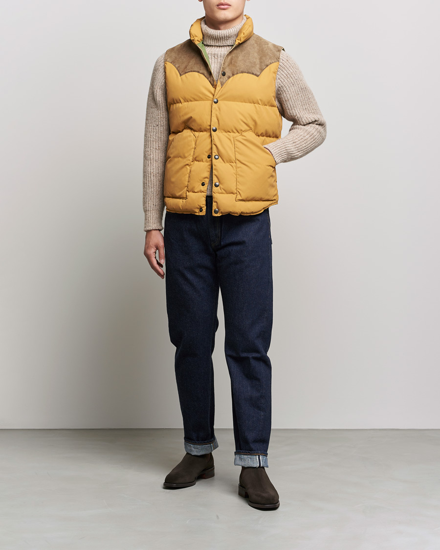 Mies | Takit | RRL | Milburn Quilted Vest Mountain Yellow