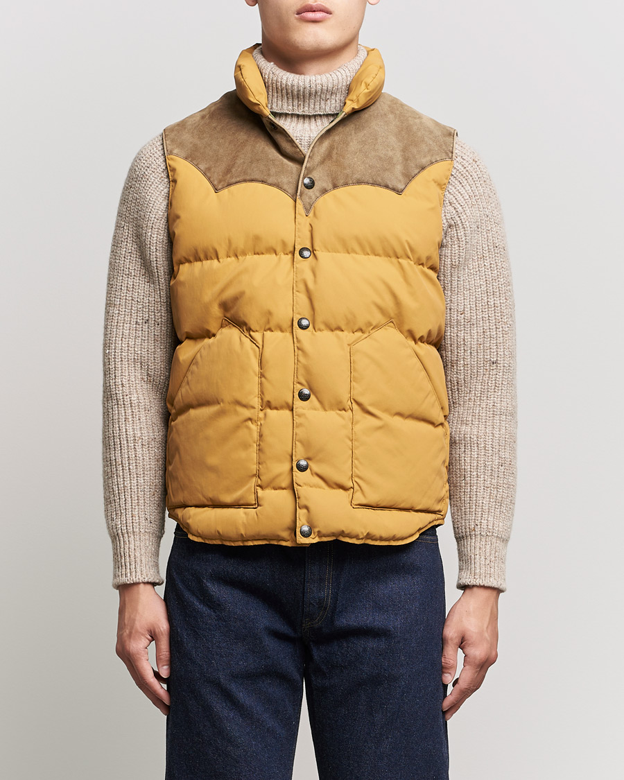 Mies | Takit | RRL | Milburn Quilted Vest Mountain Yellow