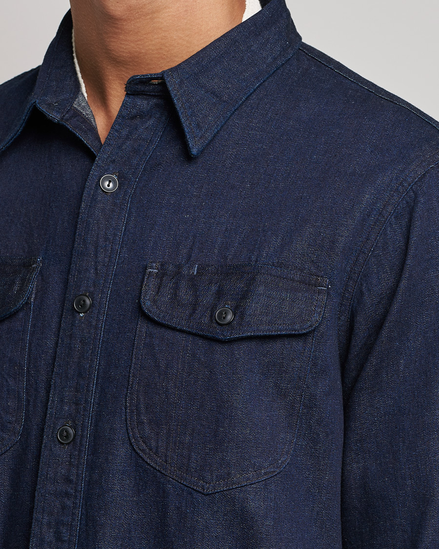 Mies | Kauluspaidat | RRL | Preston Denim Work Shirt Rinse Wash