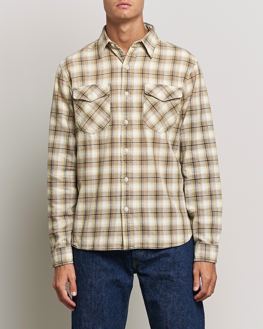 Mies | Kauluspaidat | RRL | Lee Checked Workshirt Tan