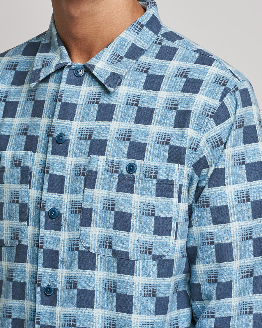 Mies | Kauluspaidat | RRL | Universal Camp Shirt Blue Check