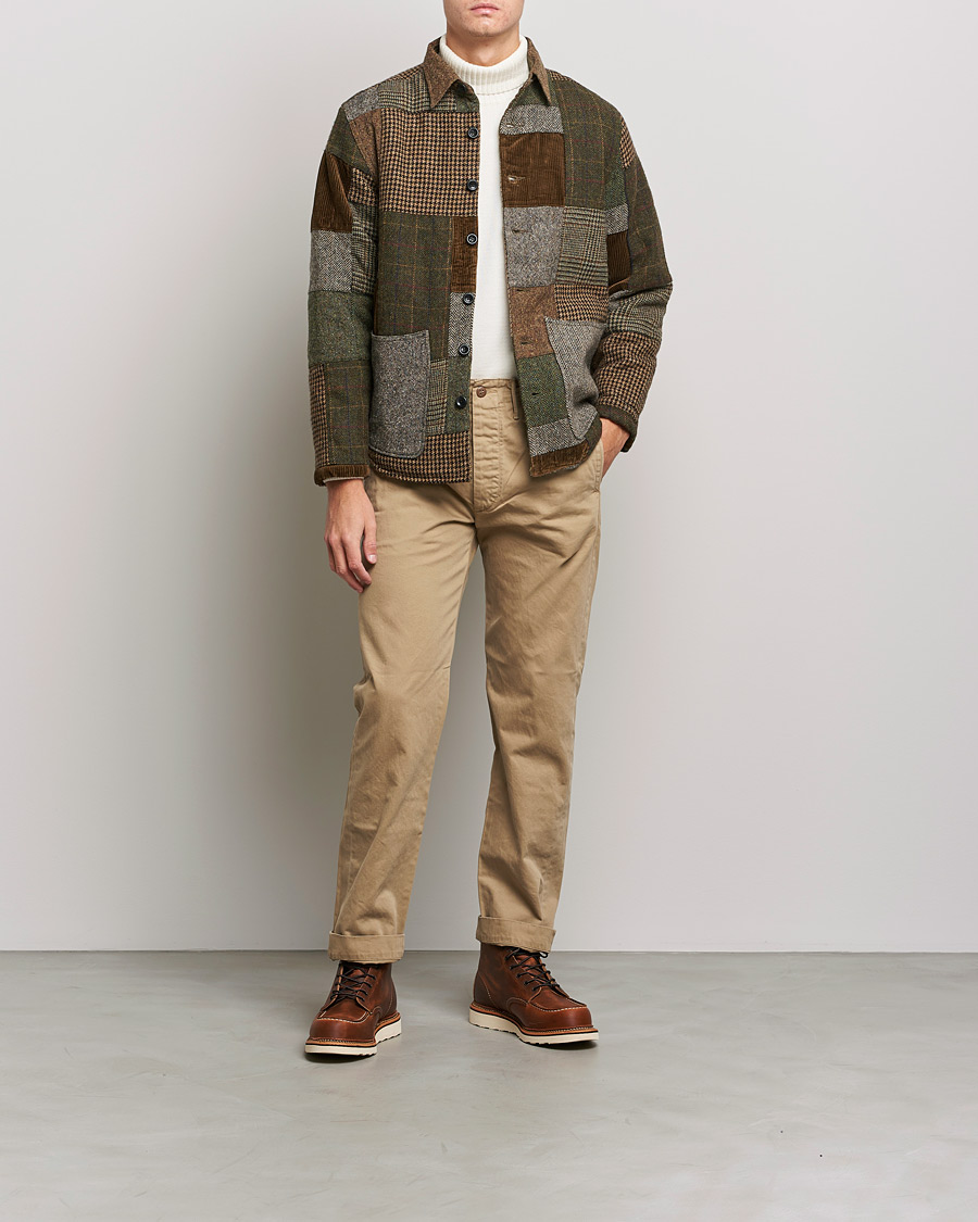 Mies | Kauluspaidat | RRL | Townsend Patchwork Overshirt Tan