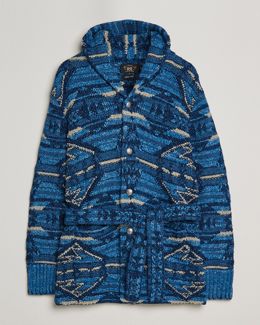 Mies | Puserot | RRL | Ranch Shawl Collar Cardigan Indigo Multi