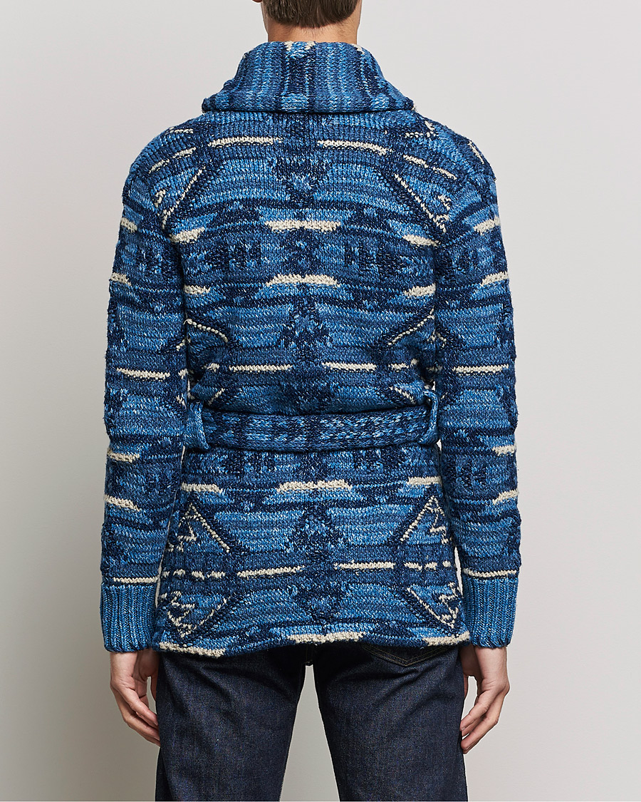 Mies | Puserot | RRL | Ranch Shawl Collar Cardigan Indigo Multi