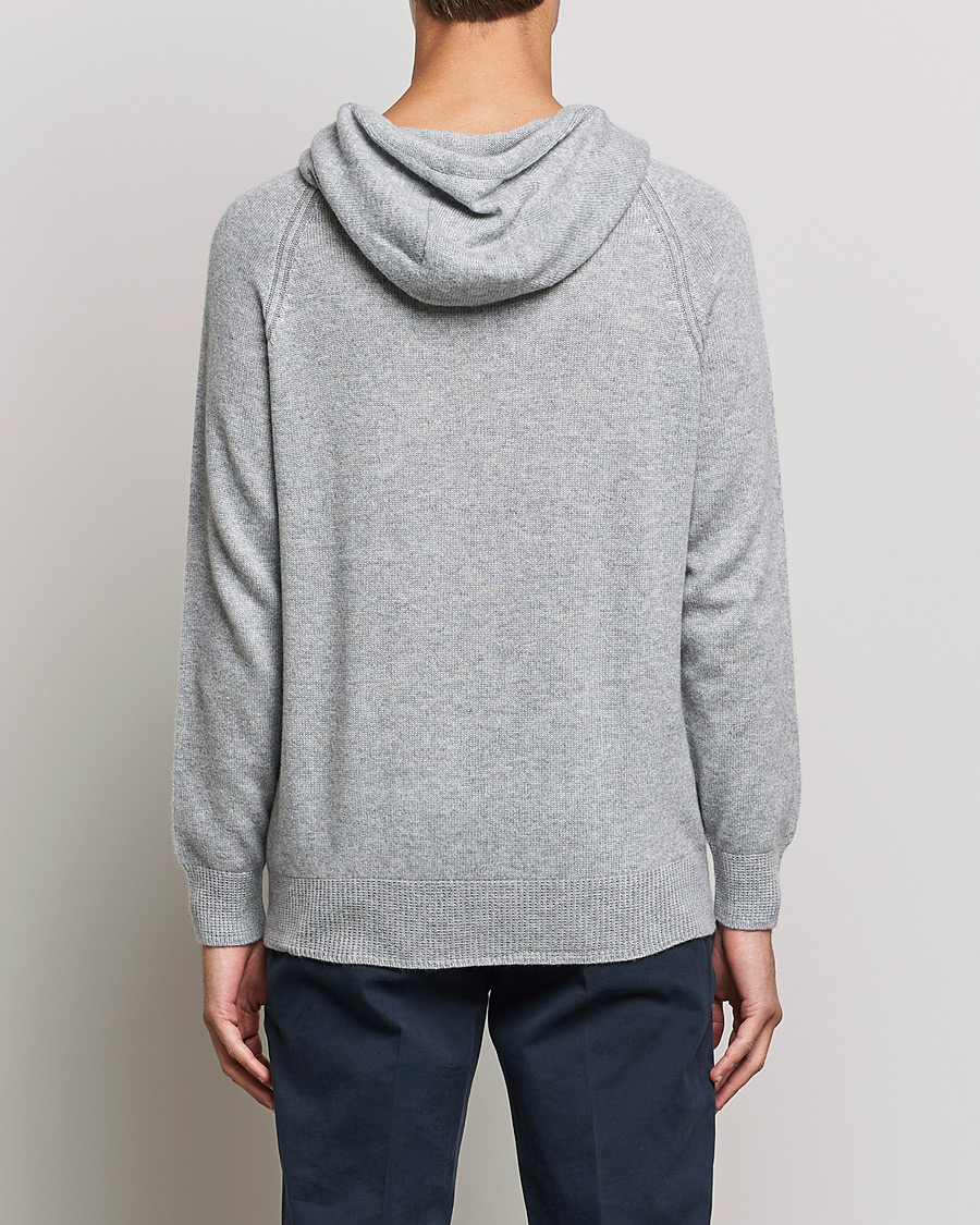 Mies | Puserot | Johnstons of Elgin | Seamless Cashmere Hoodie Silver