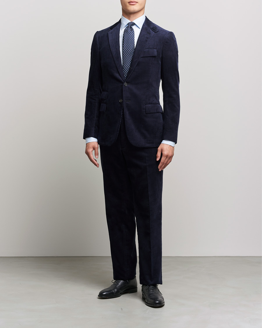 Mies | Pikkutakit | Ralph Lauren Purple Label | Wale Corduroy Blazer Chairman Navy
