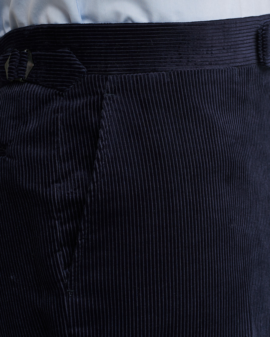 Mies | Housut | Ralph Lauren Purple Label | Wale Corduroy Trousers Chairman Navy