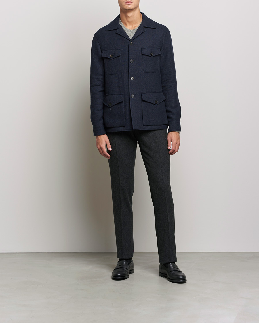 Mies | Takit | Ralph Lauren Purple Label | Snowden Tweed Field Jacket Navy