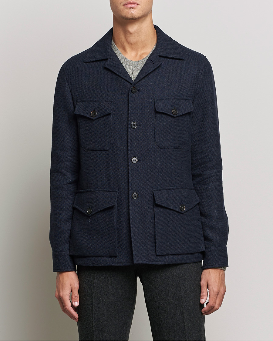 Mies | Takit | Ralph Lauren Purple Label | Snowden Tweed Field Jacket Navy