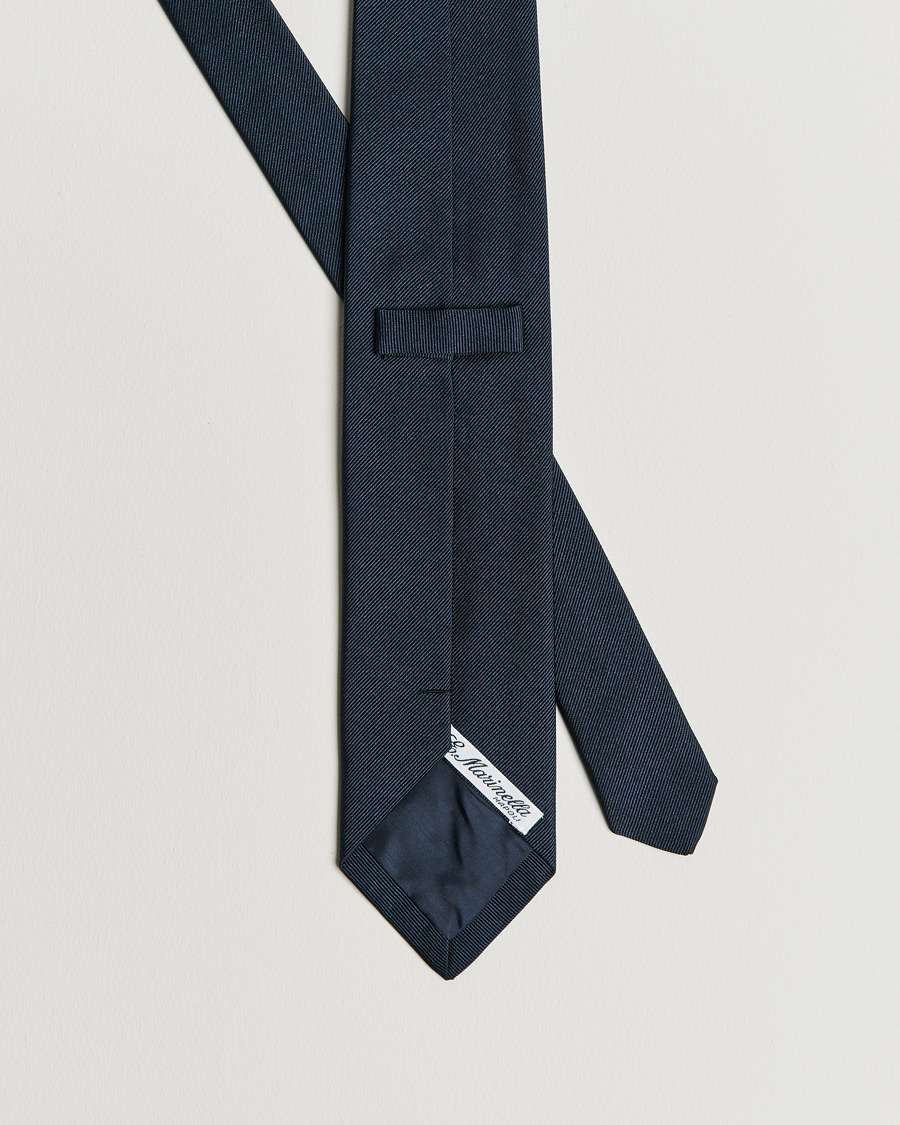 Mies | Solmiot | E. Marinella | 3-Fold Norwegian Bandiera Silk Tie Navy