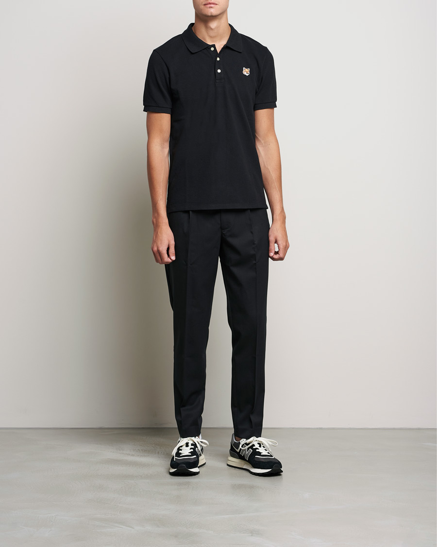 Mies | Pikeet | Maison Kitsuné | Fox Head Polo Black