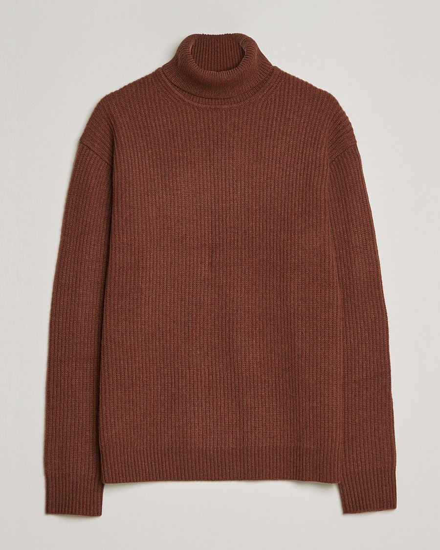 Mies | Puserot | Samsøe Samsøe | Samsøe & Samsøe Logan Heavy Knitted Roll Neck Cappuccino