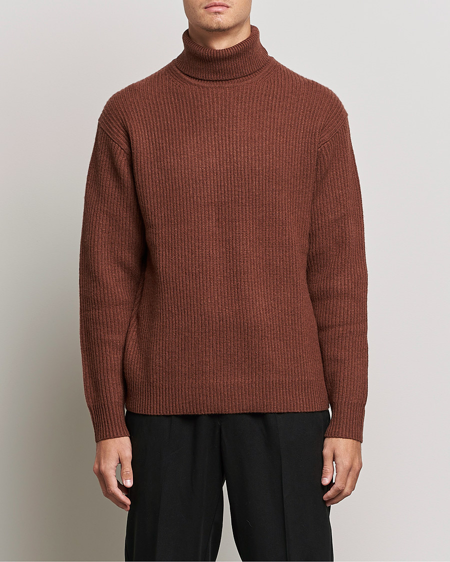 Mies | Puserot | Samsøe Samsøe | Samsøe & Samsøe Logan Heavy Knitted Roll Neck Cappuccino