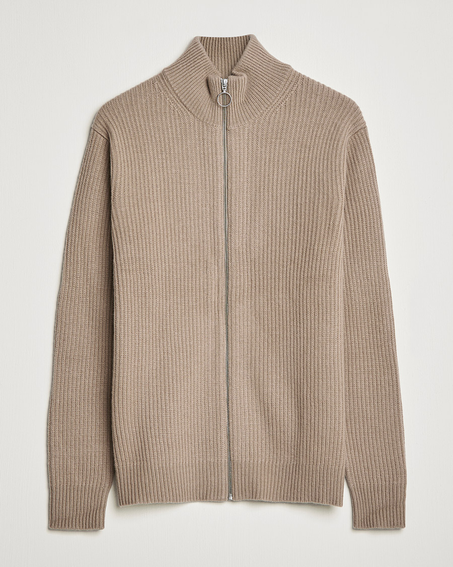 Mies | Puserot | Samsøe Samsøe | Samsøe & Samsøe Logan Heavy Kniited Zip Cardigan Winter Twig