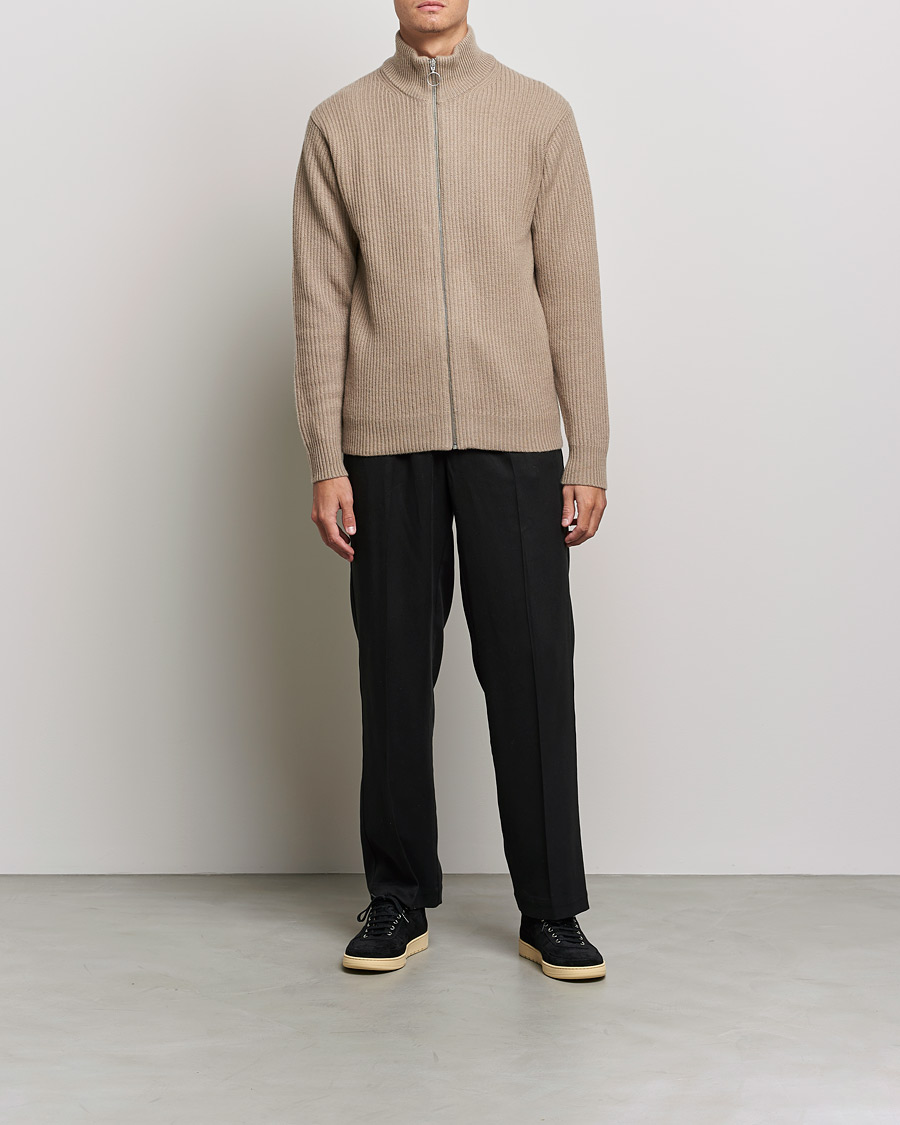 Mies | Puserot | Samsøe Samsøe | Samsøe & Samsøe Logan Heavy Kniited Zip Cardigan Winter Twig