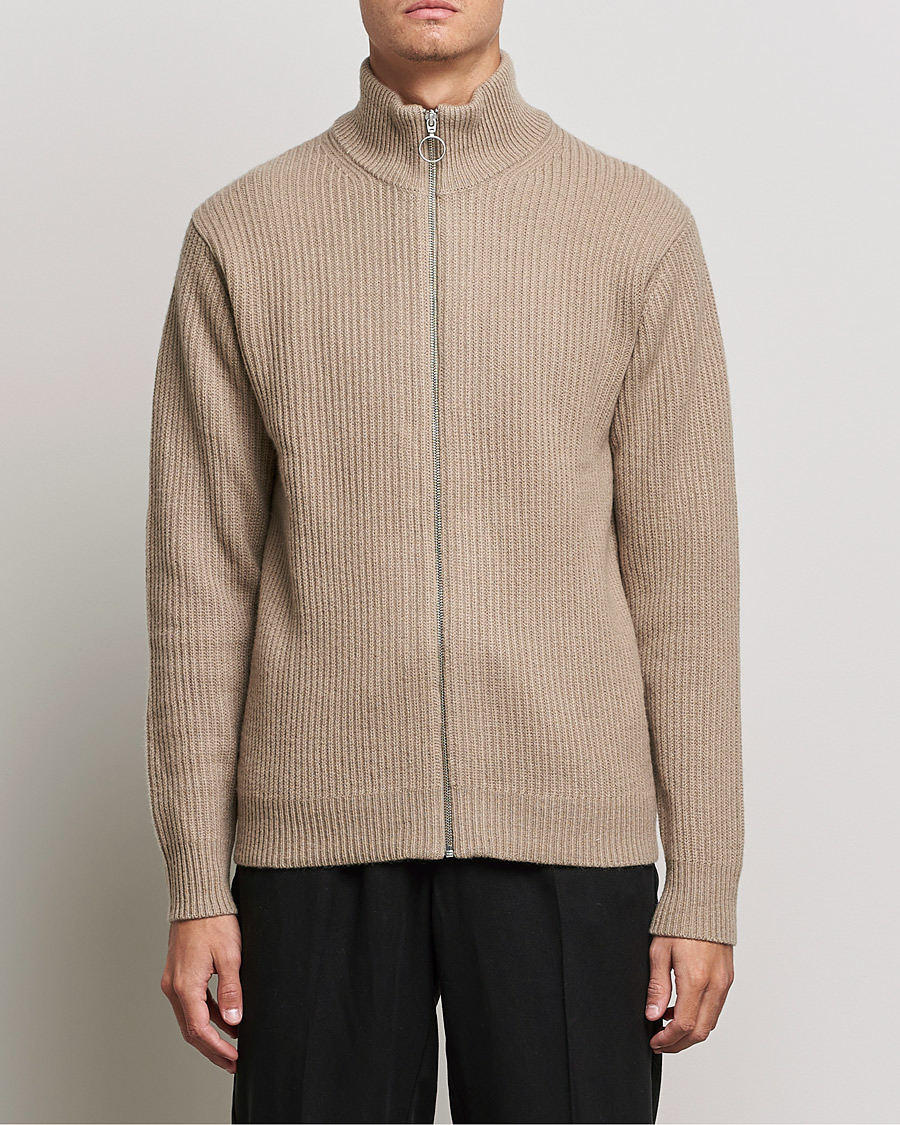 Mies | Puserot | Samsøe Samsøe | Samsøe & Samsøe Logan Heavy Kniited Zip Cardigan Winter Twig