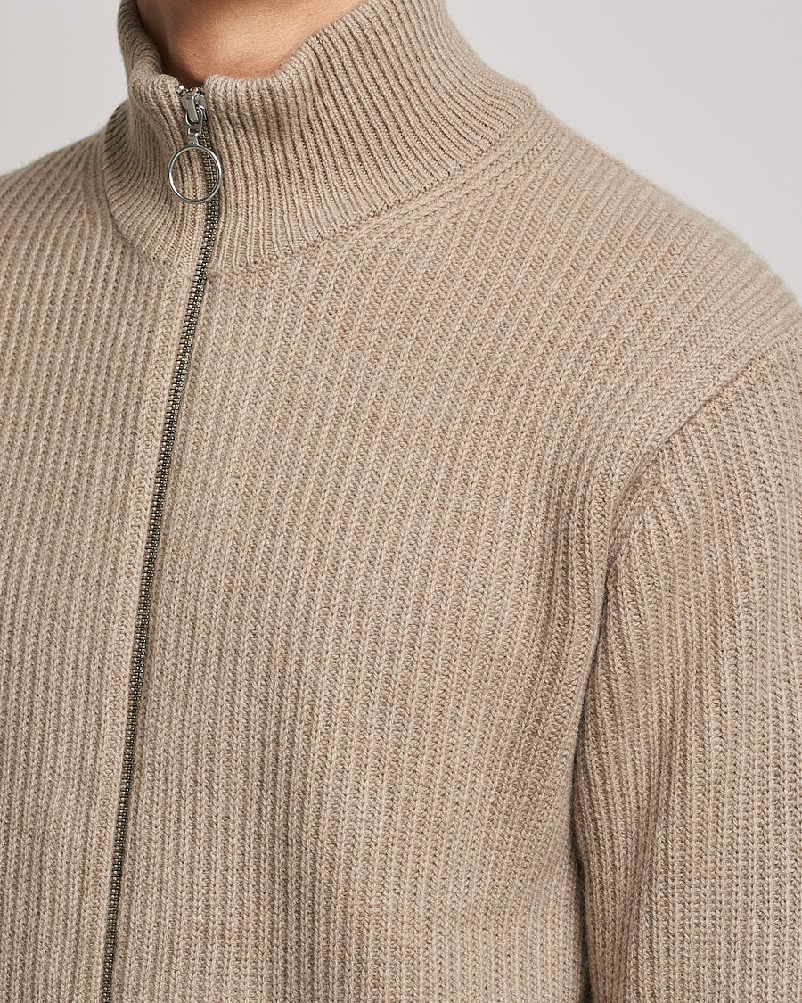 Mies | Puserot | Samsøe Samsøe | Samsøe & Samsøe Logan Heavy Kniited Zip Cardigan Winter Twig