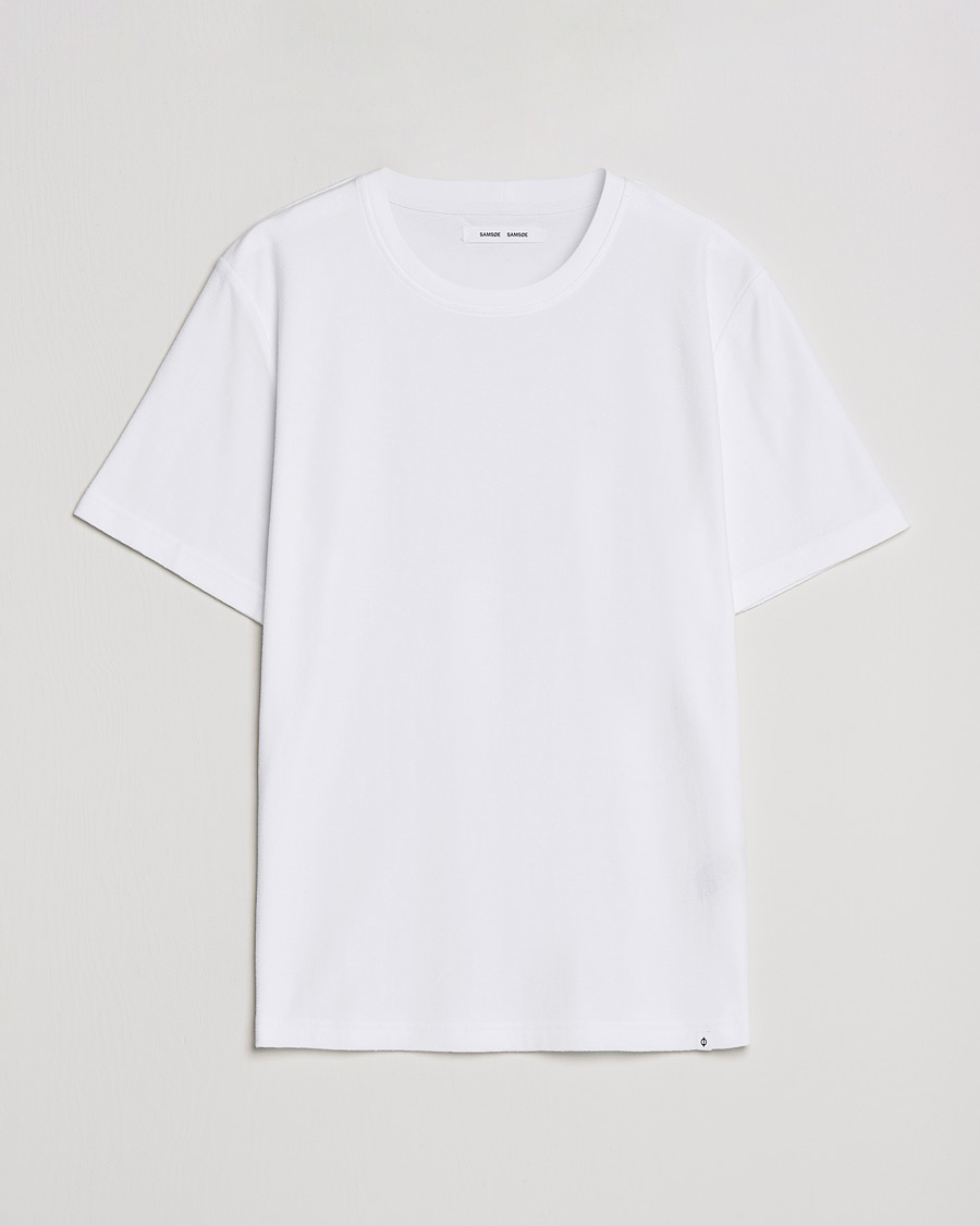 Mies | T-paidat | Samsøe & Samsøe | Odin Terry Organic Cotton T-Shirt White