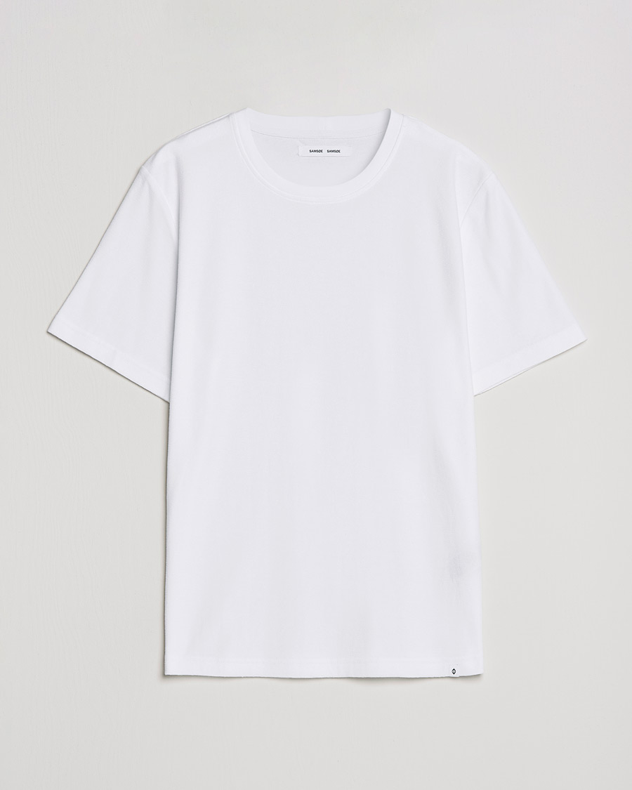 Mies | T-paidat | Samsøe Samsøe | Samsøe & Samsøe Odin Terry Organic Cotton T-Shirt White