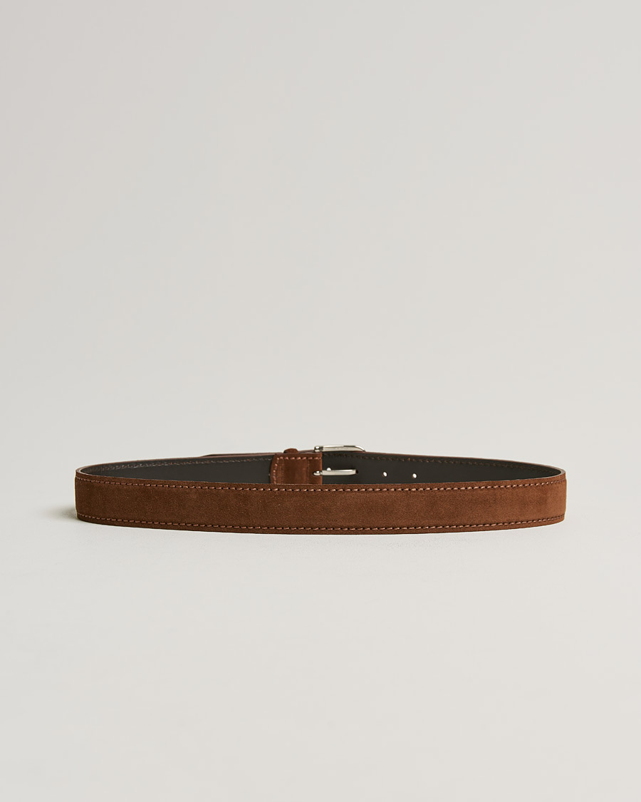 Mies | Orciani Suede Belt 3,5 cm Cognac | Orciani | Suede Belt 3,5 cm Cognac