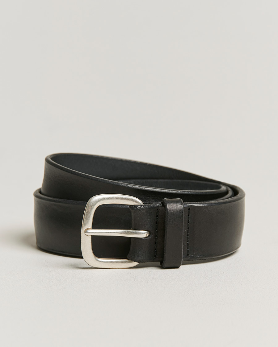 Mies | Orciani Vachetta Belt 3,5 cm Black | Orciani | Vachetta Belt 3,5 cm Black