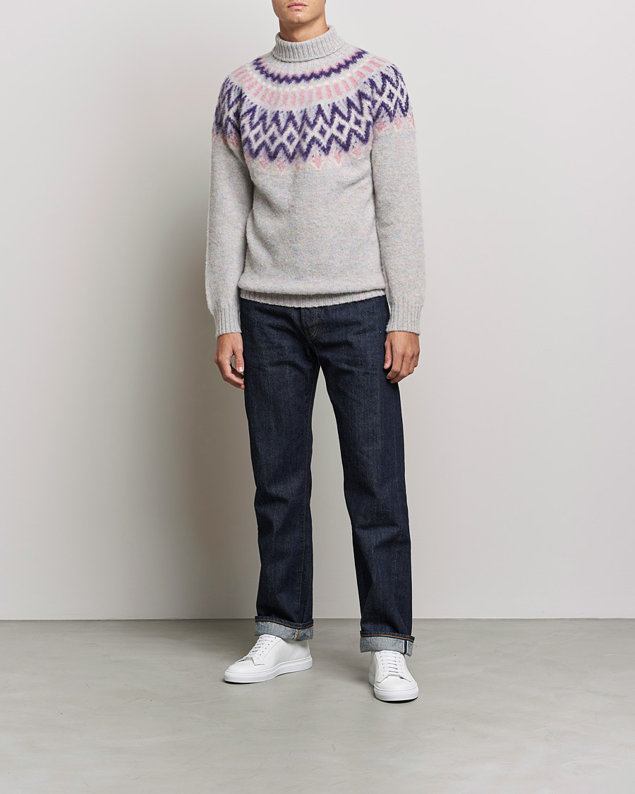 Mies | Puserot | Howlin' | Brushed Wool Fair Isle Roll Neck Galaxy