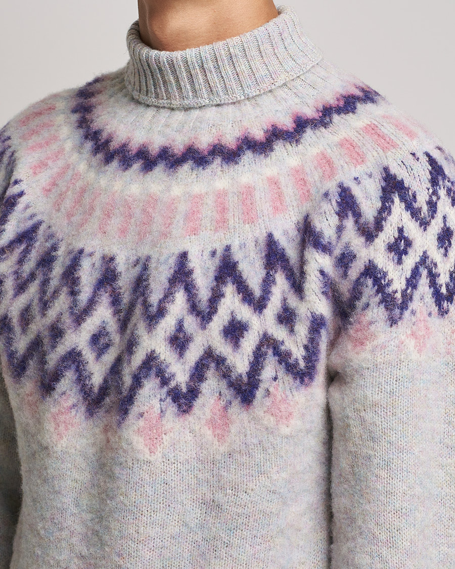Mies | Puserot | Howlin' | Brushed Wool Fair Isle Roll Neck Galaxy