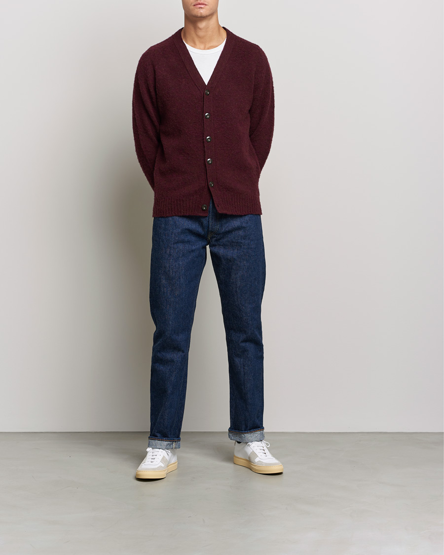 Mies | Puserot | Howlin' | Brushed Wool Cardigan Bordeaux