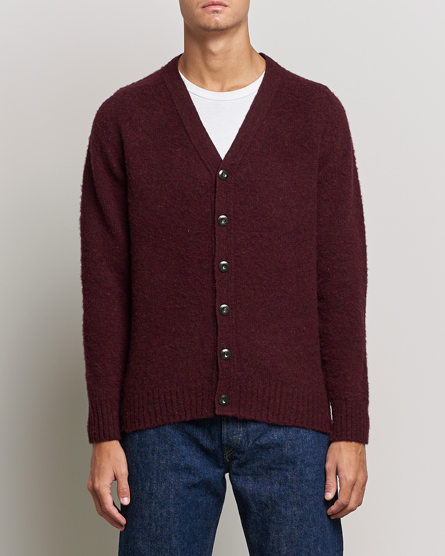 Mies | Puserot | Howlin' | Brushed Wool Cardigan Bordeaux