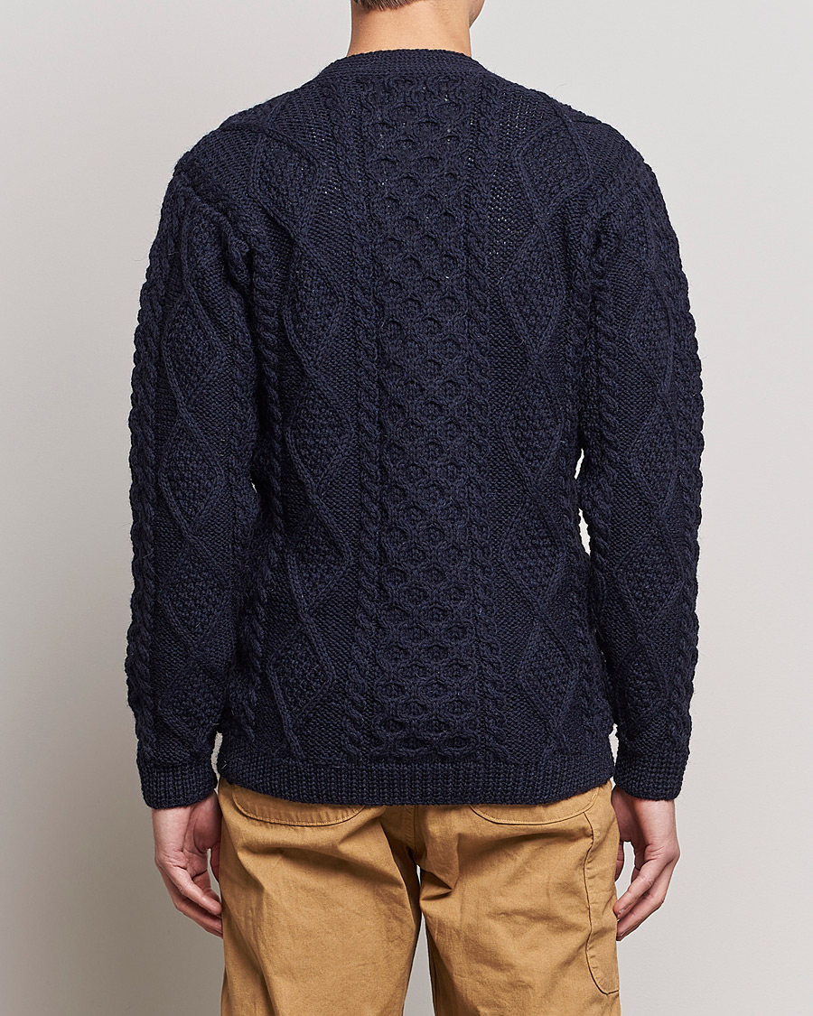 Mies | Puserot | Howlin' | Cable Knitted Wool Cardigan Navy