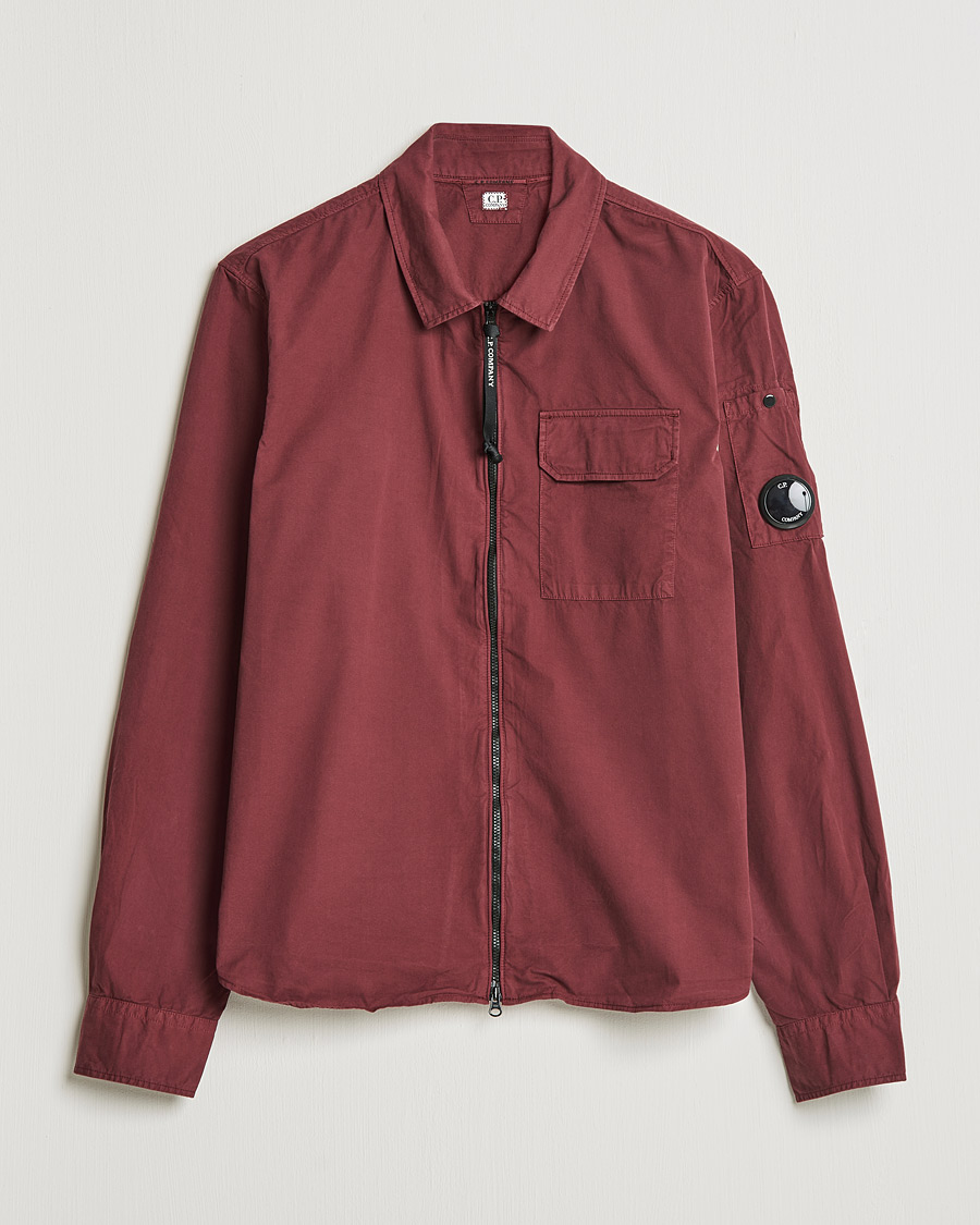 Mies | Kauluspaidat | C.P. Company | Garment Dyed Gabardine Overshirt WIne