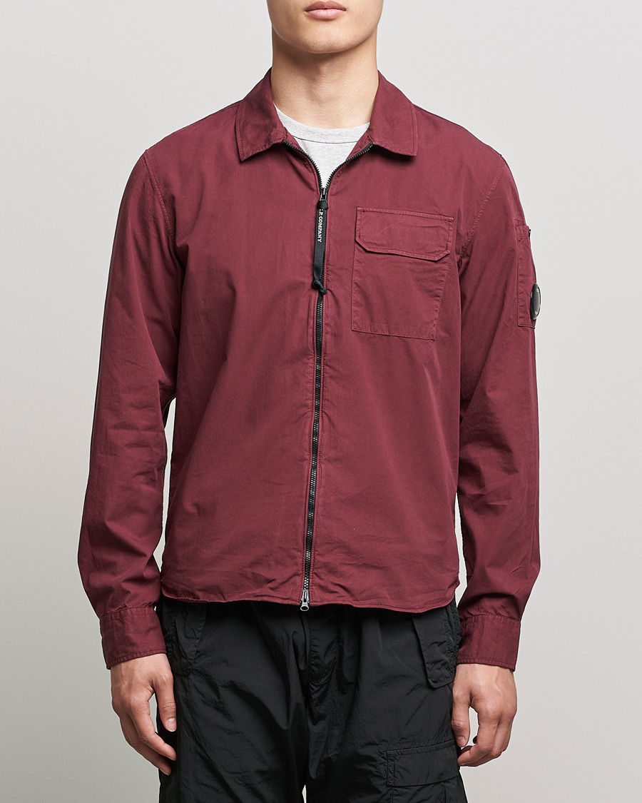 Mies | Kauluspaidat | C.P. Company | Garment Dyed Gabardine Overshirt WIne