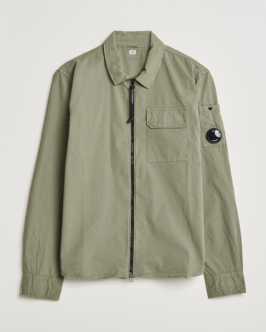 Mies | Kauluspaidat | C.P. Company | Garment Dyed Gabardine Overshirt Green